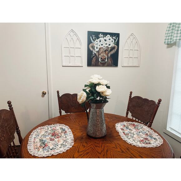 Cottage Core Vintage Floral Lace Place Mats (2) - Picture 3 of 8